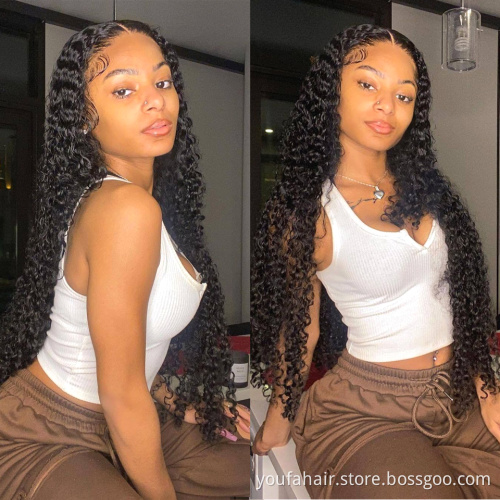 180 Density Middle Part Brazilian Real Remy Human Hair 4x4 HD Lace Closure Wig Cuticle Aligned 6x6 Kinky Curly Lace Closure Wig